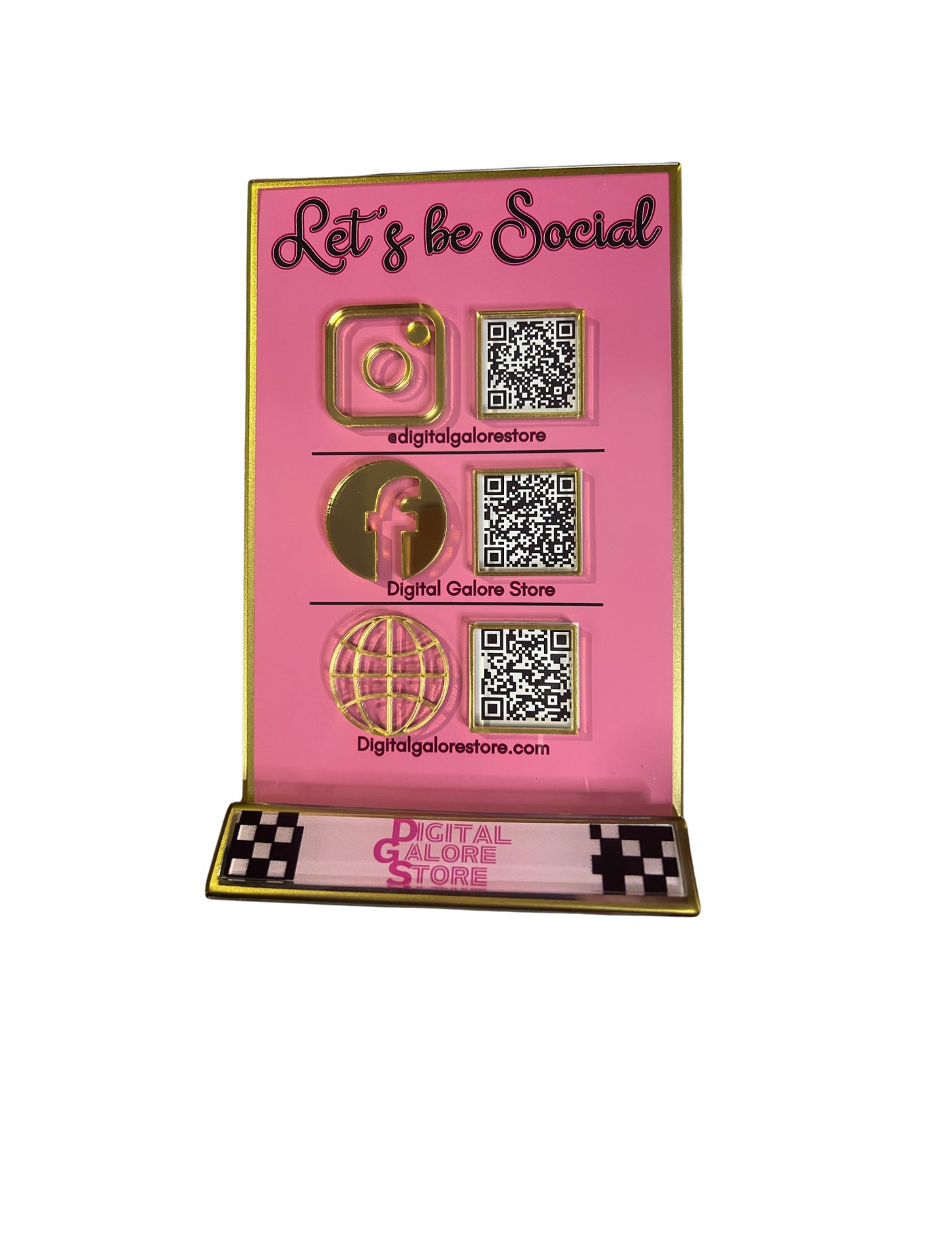 SOCIAL MEDIA QR CODE STAND