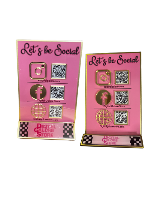 SOCIAL MEDIA QR CODE STAND