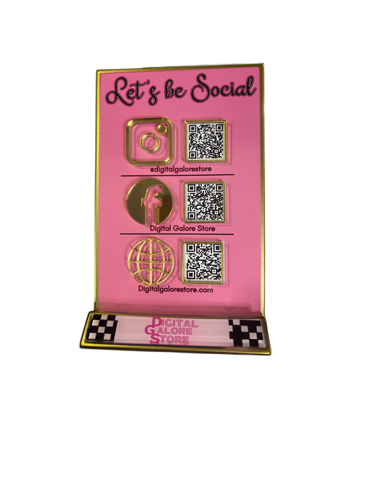 SOCIAL MEDIA QR CODE STAND